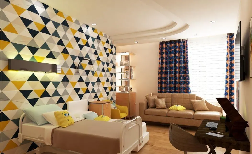 Interior concept for the paediatric wards.