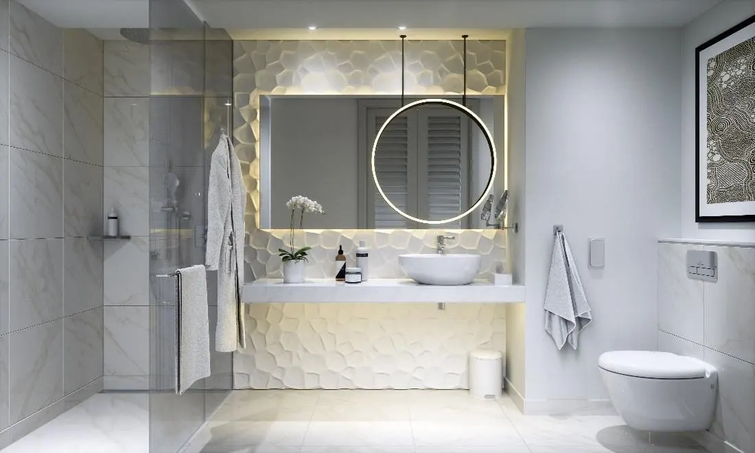 Room interior concept with balcony.