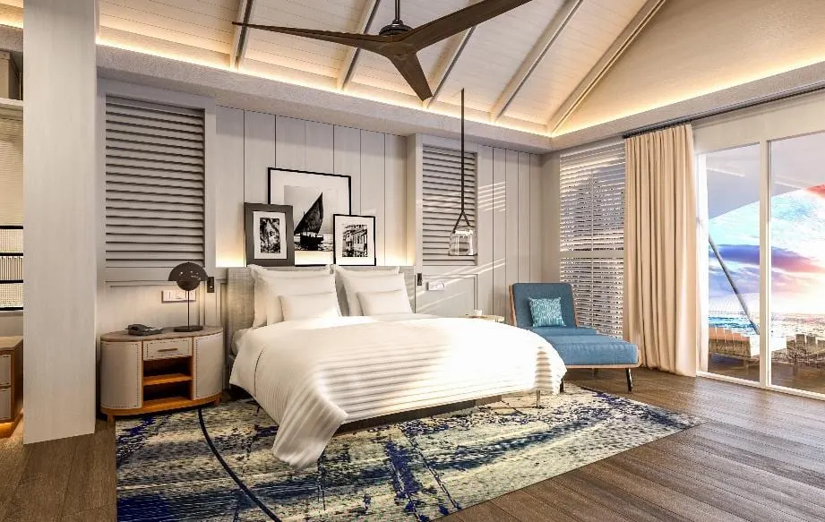 Guest villa concept, one of a family of distinct room types.