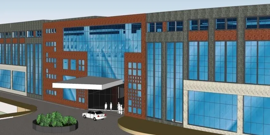 View of the office development within the estate.